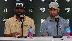 Golfers Sahith Theegala and Aaron Rai
